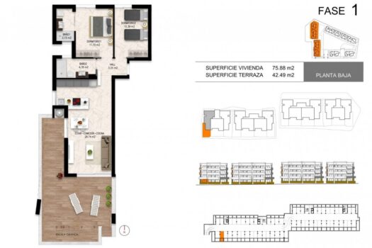 Apartmán – 2 ložnice – Orihuela Costa