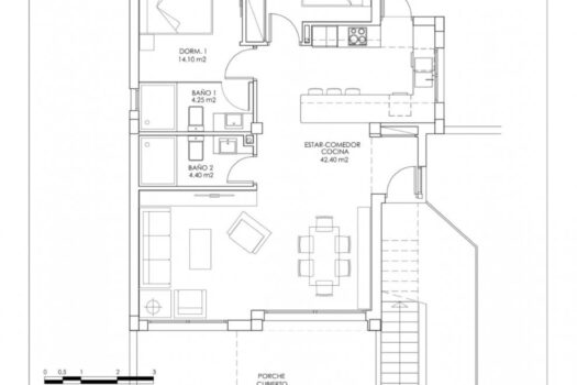 Apartmán – 2 ložnice – San Miguel de Salinas