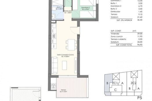 2 bedroom Penthouse for sale in Torrevieja