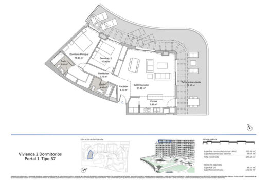 Penthouse – 2 ložnice – Malaga Centro