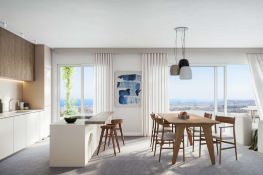 NOVOSTAVBA BYTU S VÝHLEDEM NA MOŘE V MIJAS.