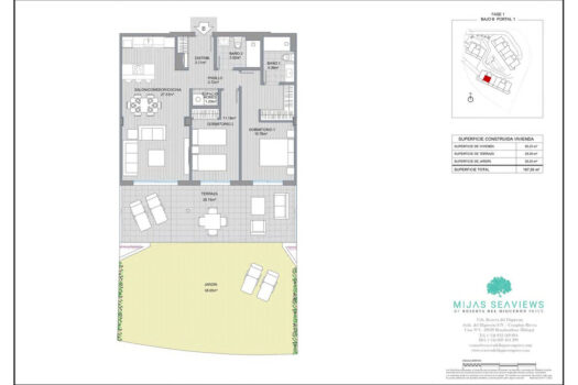 Apartmán v přízemí – 2 ložnice – Mijas